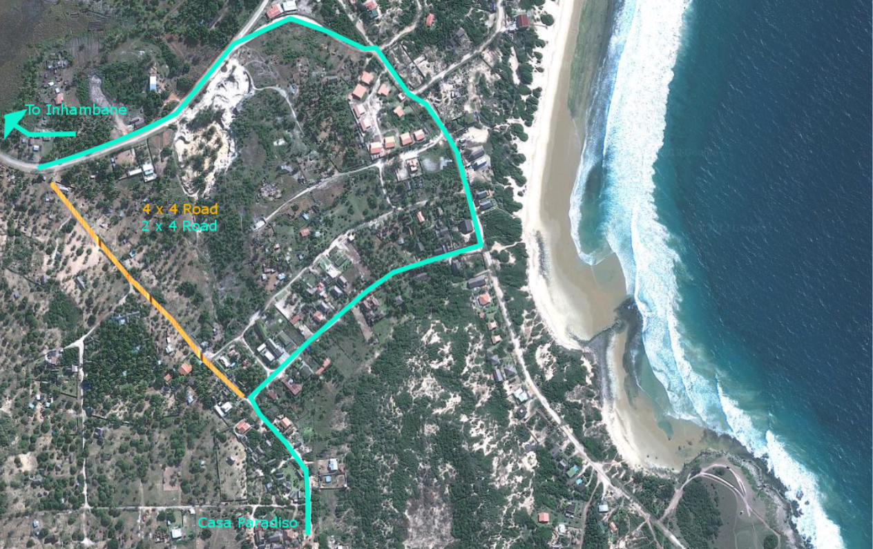 Map to Casa Paradiso